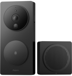 Sonerie inteligenta cu camera video Aqara Smart Video Doorbell G4 Wireless receptor Negru 