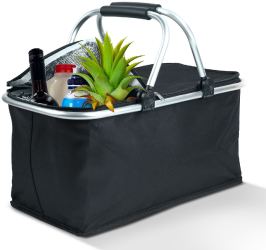Cos Pliabil Termoizolant pentru Picnic sau Cumparaturi Volum 21 Litri Negru 