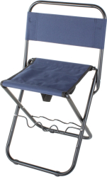 Scaun de pescuit pliabil Zola® confortabil cu spatar suport pentru undite 60x31x25 albastru 