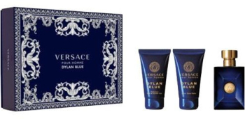 Set cadou Versace Dylan Blue pentru barbati EDT 100ml + EDT 10ml + geanta de toaleta 