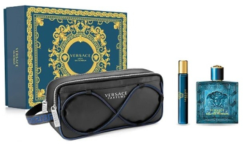Set cadou Versace Eros Eau De Parfum pentru barbati EDP 100 ml + EDP 10 ml + geanta de toaleta 