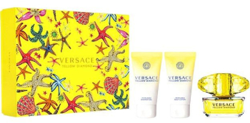 Set cadou Versace Yellow Diamond pentru femei EDT 50 ml + 50 ml lotiune de corp + 50 ml gel de dus 