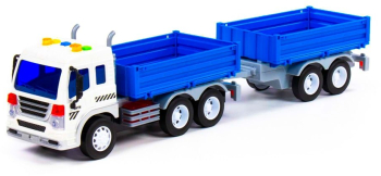 Camion cu remorca lumini si sunete 46 cm Polesie 
