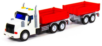 Camion cu remorca lumini si sunete 50 cm Polesie 