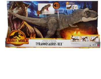 Dinozaur interactiv Jurassic World Thrash and Devour Tyrannosaurus Rex 53 cm 