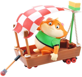 Figurina 44 de Pisici Meatball 8 cm cu barcuta 