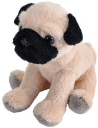 Jucarie plus Catel Pug Wild Republic 13 cm 