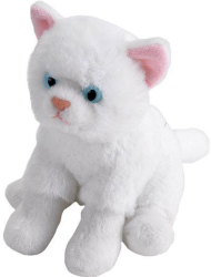 Jucarie plus Pisica alba Wild Republic 13 cm 