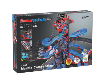 Kit constructie STEM Cursa cu bile metalice 697 piese Fischertechnik 