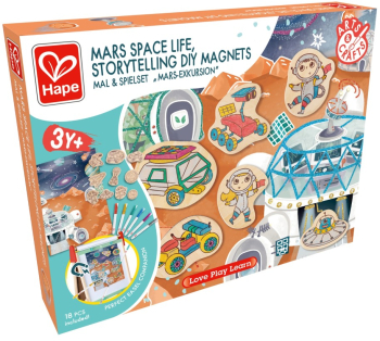 Kit de creat magneti pentru copii cu tematica Spatiu 17 piese 