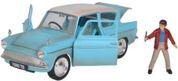 Masinuta de metal Harry Potter Ford 1959 cu figurina 