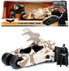 Masinuta metal Batmobil cu figurina si camuflaj 
