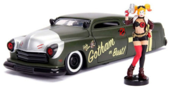 Masinuta metalica DC Comics Bombshells 1951 Mercury Harley Quinn scara 1 24 