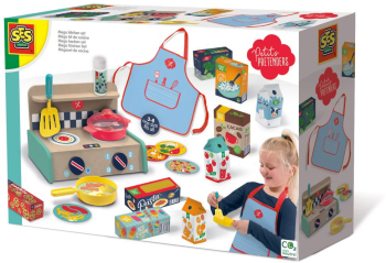 Mega set bucatarie cu aragaz din lemn si accesorii