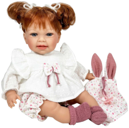Papusa Nines DOnil Little Susi Dou Dou cu sunete parul roscat suzeta miros de vanilie 40 cm 