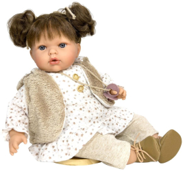 Papusa Nines DOnil Tita Muselin cu sunete parul saten si miros de vanilie 45 cm 