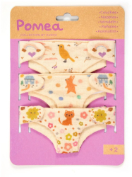 Set 3 scutece pentru papusi bebelus Colectia Pomea Djeco 