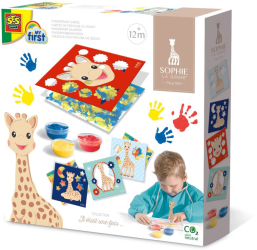 Set acuarele pentru degete cu planse Girafa Sophie 