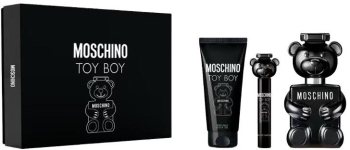 Set cadou Moschino Toy Boy pentru barbati EDP 100 ml + EDP 10 ml + 100 ml balsam dupa ras + 100 ml gel de dus