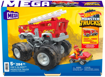 Set constructie 5 Alarm Mega Hot Wheels Monster Truck 284 piese 