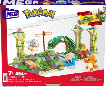 Set constructie Pokemon Mega Construx 464 piese - Ruinele junglei 