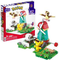 Set constructie Pokemon Mega moara de vant de la tara 240 piese 