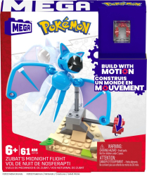 Set de constructie Pokemon Mega 61 piese - Zborul de noapte al Zubat 