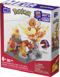 Set de constructie Pokemon Mega 81 piese - Roata de foc a lui Charmander 