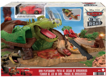 Set de joaca Cars Dino cu masinuta Cave Fulger McQueen 