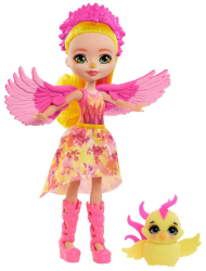 Set de joaca Enchantimals papusa si animalut Falon Phoenix and Sunrise 