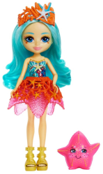 Set de joaca Enchantimals Royal papusa si animalut Staria Starfish si Beamy 