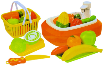 Set de joaca fructe/legume pretaiate cu accesorii 