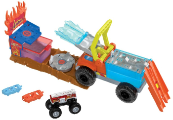 Set de joaca Hot Wheels Monster Truck Arena Smashers Color Shifters - Salvarea lui 5-Alarm 