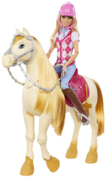 Set de joaca papusa Barbie Mysteries cu calut 