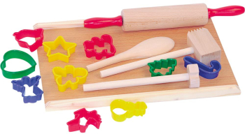 Set de joaca pentru plastilina - Accesorii de bucatarie cu forme de biscuiti 