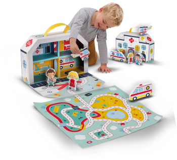 Set de joaca spital cu valiza si covoras 