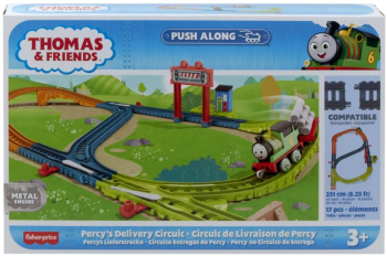 Set de joaca Thomas cu locomotiva Push Along Percy si accesorii 