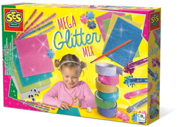 Set mare de lucru manual pentru copii cu mix de sclipici 