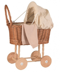 Carucior din nuiele pentru papusi Egmont Toys 