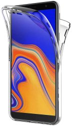 Husa Full TPU 360 fata + spate pentru Samsung Galaxy J4 Plus 2018 Transparent 