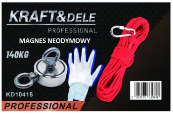 Magnet neodim tip oala 140 Kg pentru ridicat cu carlig inelar rotativ KD10415 Kraftdele
