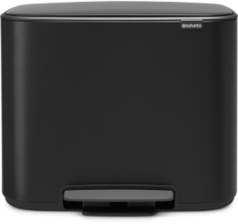 Brabantia Bo Pedal 1000236 Cos de gunoi 36 l inchidere silentioasa baza antiderapanta rezistent la amprente negru 
