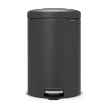 Brabantia NewIcon 649747 Cos de gunoi cu pedala 20 l inchidere silentioasa baza antiderapanta acoperire minerala gri inchis 