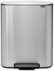Cos de gunoi cu pedala Brabantia Bo 1003186 60 l Inchidere silentioasa Baza antiderapanta Rezistent la amprente Inox/Mat 