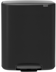 Cos de gunoi cu pedala Brabantia Bo 1003191 2x30 l Inchidere silentioasa Baza antiderapanta Negru 