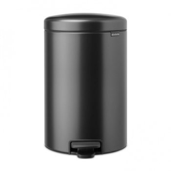 Cos de gunoi cu pedala Brabantia NewIcon 1008846 20 l inchidere silentioasa baza antiderapanta gri inchis 