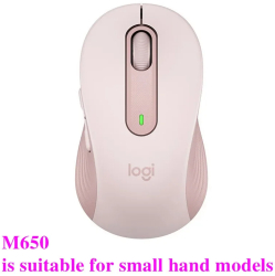Mouse wireless Bluetooth Logitech &ndash Mouse silentios multi-dispozitiv pentru PC Mac laptop birou - M650 roz
