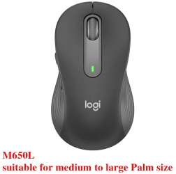 Mouse wireless Bluetooth Logitech &ndash Mouse silentios multi-dispozitiv pentru PC Mac laptop birou - M650L Negru