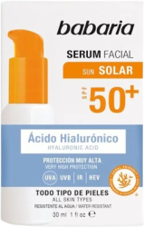 Ser facial cu protectie solara Babaria Solar Acido Hyaluronico SPF50+ 30 ml 