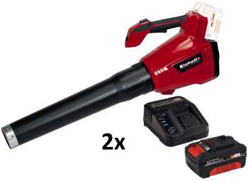 Pachet Suflanta pentru frunze Einhell PXC 36 Li E + 2 x Kit acumulator si incarcator Einhell PXC 4512042 18 V 4.0 Ah putere maxima 900 W 